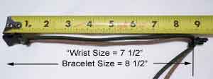 paracord bracelet sizes